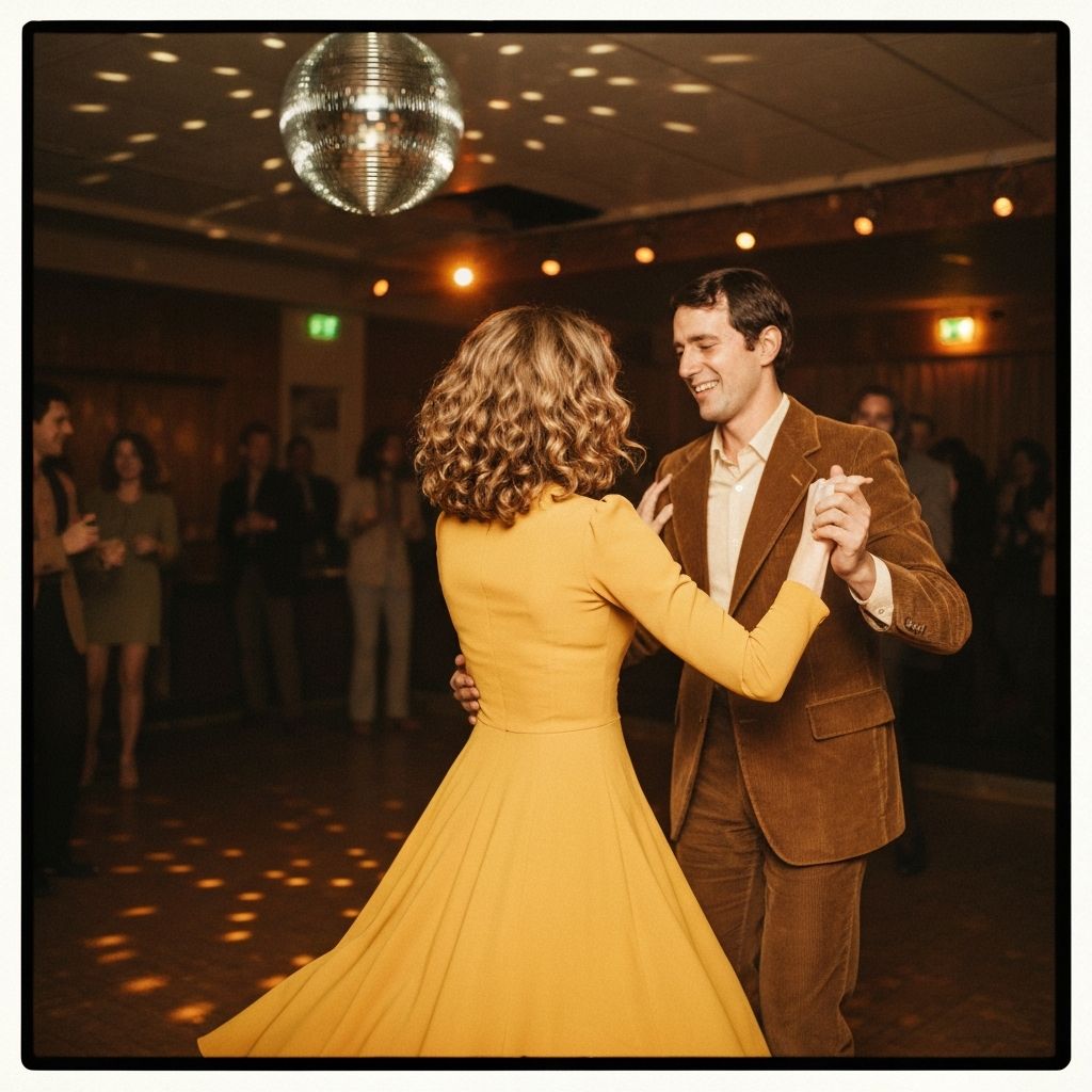 Dancers under a disco ball